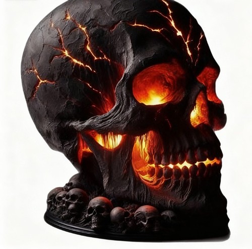 Halloween skull lava lamp led - halloween,