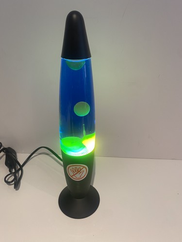 Lava lamp neon green - lamp, black