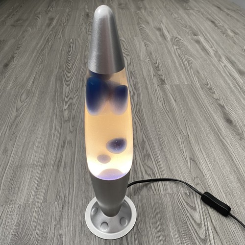 Retro silver lava lamp with - retro,