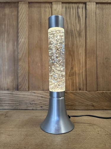 Retro look silver glitter lava - retro,