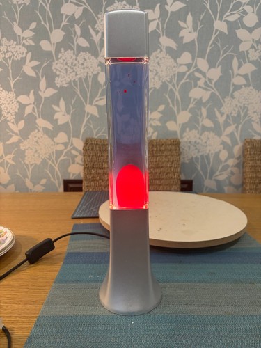 Red crooked lava lamp silver - crooked,