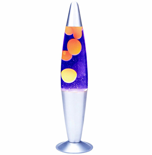 Glow lava lamp silver - silver, base