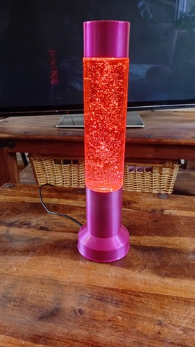 Pink glitter lava lamp tall - glitter,
