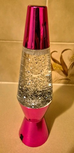 Pink glitter lamp lava - glitter,