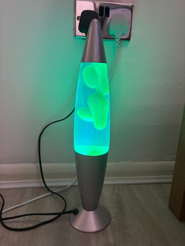 Green lava lamp silver - green, lamp,