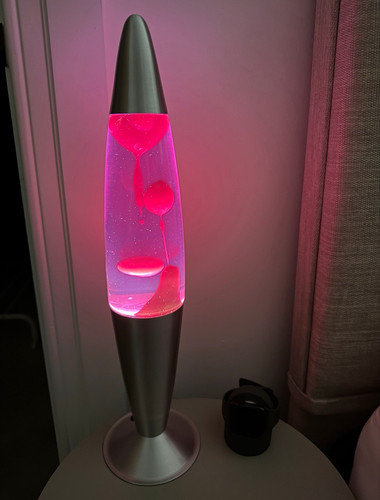 Silver metallic lava lamp - silver,