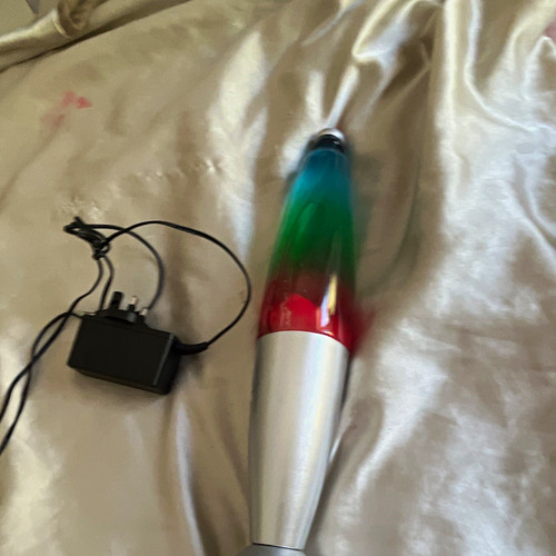 Glow lava lamp silver metallic - lamp,