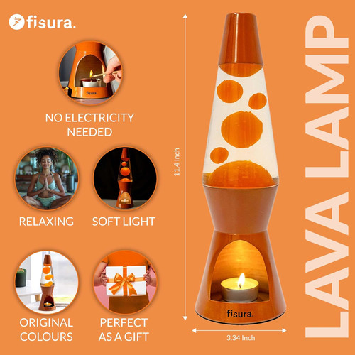 Lava lamp with candle - with,