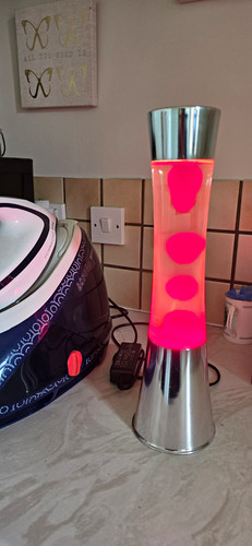 Retro silver lava lamp pink - lava,