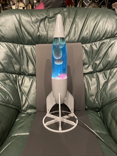 Vintage rocket lava lamp blue - vintage,