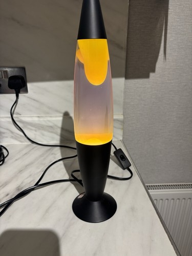 Retro lava lamp yellow black - retro,