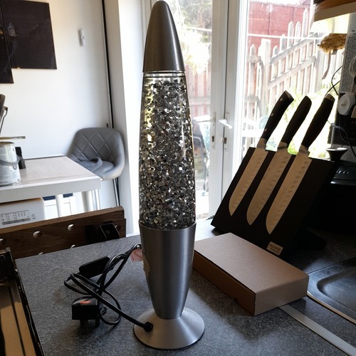 Lava lamp silver coloured - lamp,