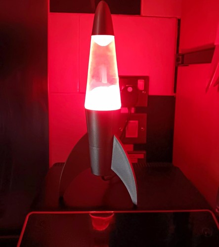 Rocket style lava lamp silver - rocket,