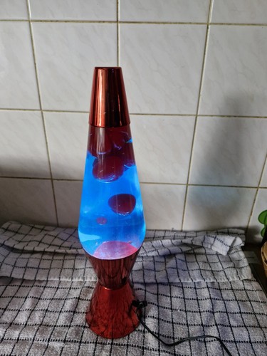 Lava lamp red with - with, blue