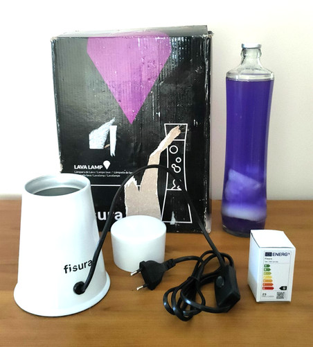 Fisura lava lamp - lava, white