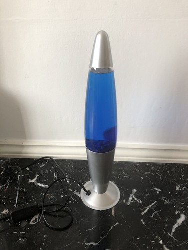Lava lamp siver with blue - siver,