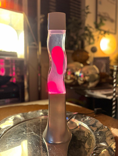 Red lava lamp - lamp, table